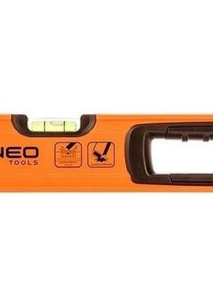 Уровень строительный neo tools s 400 40 см алюминиевый 3 капсулы с отверстиями для руки оранжевый (71-141)