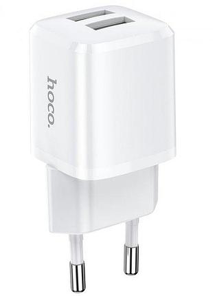 Адаптер мережний hoco rapido c80a 1usb/1type-c, 3.1a/20w, qc/pd|