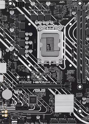 Материнська плата asus h610m-k | socket lga1700 | intel h610 | 2 слоти ddr5 | microatx