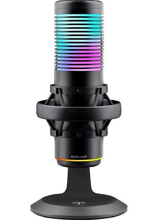 Микрофон defender pulsar gmc usb конденсаторный с rgb подсветкой, кабель 2 м