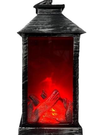 Камін-світильник декоративний stenson r96482 з led підсвічуванням usb 13х30х30 см