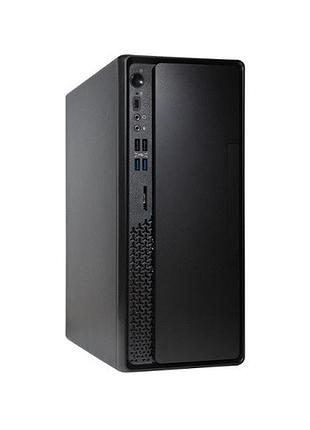 Корпус chieftec uni bs-10b-300 micro-tower, matx, блок питания 300w, slim ff, usb type-c, кардридер