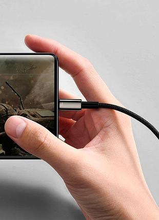 Кабель baseus type-c tungsten gold fast charging data cable 100см 100w (cawj000001) black 6