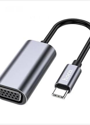 Vga адаптер hoco ua21 origin type-c to vga металлическая