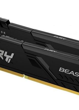 Оперативная память kingston kf432c16bbk2/64 ddr4/64гб/3200мгц/fury beast 2x32 для компьютеров