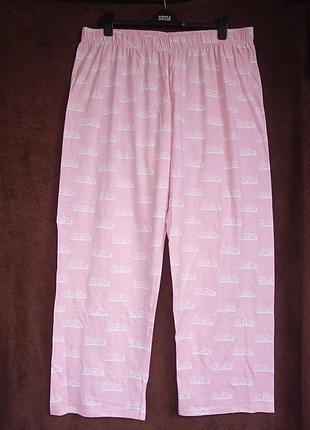 Штаны женские домашние розовые barbie,  xl, eur 46-48, батл