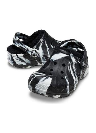 Теплые детские клоги crocs с мехом