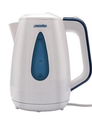 Електрочайник mesko ms 1261 1.7l 1850-2200w білий