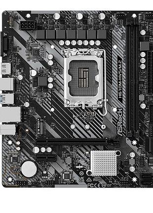 Материнская плата asrock h610m-hvs/m.2 r2.0 socket 1700, h610, 2xddr4, pcie x16, hdmi/vga, 4xsata iii, m.2, glan, 7.1ch, matx