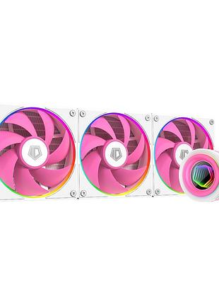 Система водяного охолодження id-cooling fx360 inf рожева з argb-підсвічуванням з 3 вентиляторами 120 мм (fx360 inf)