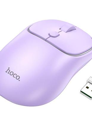 Мышь компьютерная hoco gm25 royal dual-mode business wireless mouse 1600 dpi фиолетовый