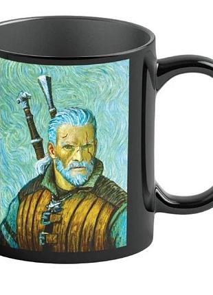 Чашка good loot game art chronicles: witcher geralt, 450 мл, черная, термочувствительная