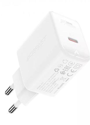 Зарядний пристрій сзу acefast a21 gan 30w type-c white