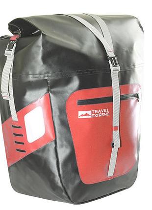 Велобаул на багажник travel extreme thunder 27l red