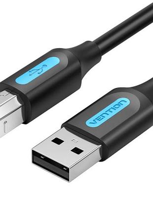 Кабель для передачи данных vention usb 2.0 am/bm 1м черный (coqbf)