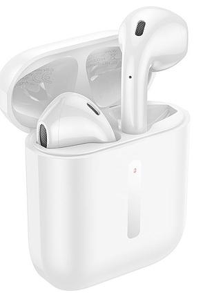 Навушники bluetooth borofone joy true wireless bt headset bw38 |bt5.3, 30/300mah, 4h| white