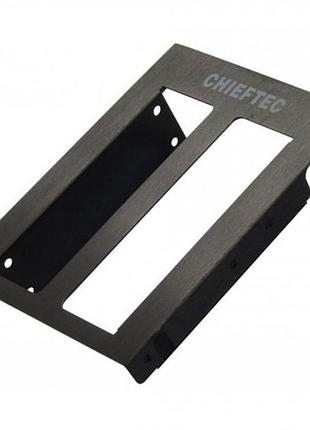Перехідник chieftec sdc-025 для hdd/ssd 3.5" - 2x2.5" анодований алюміній чорний