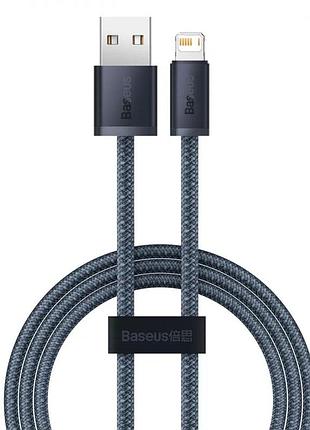 Кабель для зарядки baseus cald000416 dynamic series fast charging usb to lightning 2.4a, 1 м, slate gray