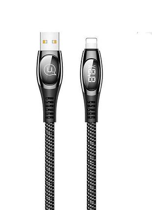 Кабель lightning to usb usams u36 1,2 метра black