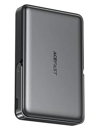 Портативный аккумулятор acefast m17 10000 mah с magsafe, быстрая зарядка pd 20w/22.5w, встроенная подставка, black