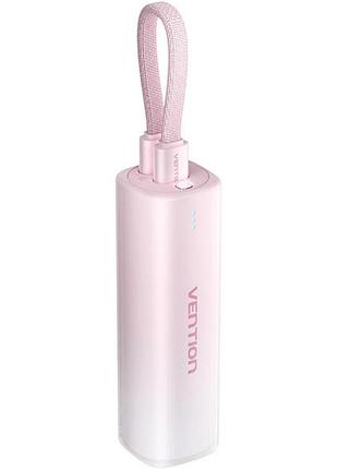 Универсальная батарея vention fhwr0 gradient red 5000 мач 20 w pd usb-c lightning с кабелем