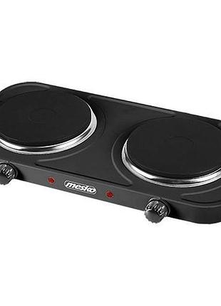 Электроплита на 2 конфорки настольная mesko ms 6509 2000w