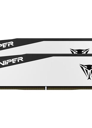 Оперативная память patriot viper elite 5 dimm ddr5 32 гб 2×16 гб 5600 мгц cl36 белая (veb532g5636kw)