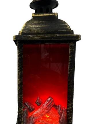 Камін-світильник декоративний stenson r96483 з led підсвічуванням usb 13х13х30 см