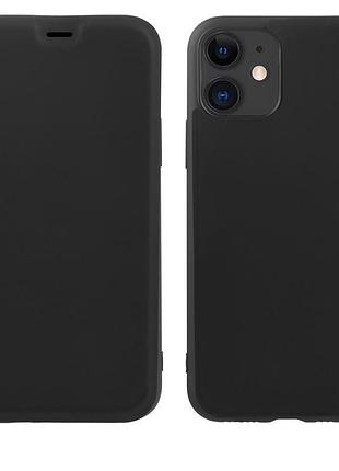Чехол-книга hoco colorful series liquid silicone для phone11 black