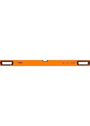 Уровень строительный neo tools s 400 120 см алюминиевый 3 капсулы с отверстиями для руки оранжевый (71-145)