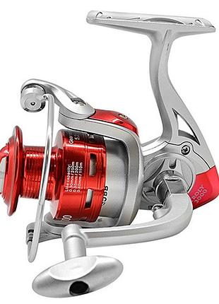 Котушка sams fish sf23971 металева шпуля та ручка 5000 5bb grey-red