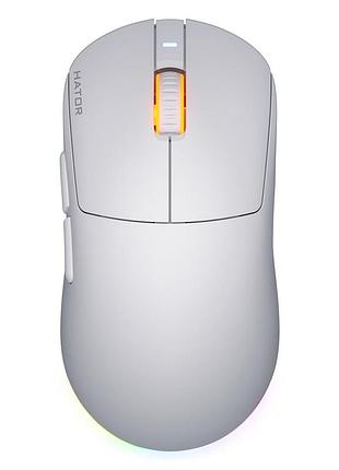 Мышь игровая беспроводная hator quasar 3 wireless, оптическая 12000 dpi, аккумуляторная, белая (htm731)