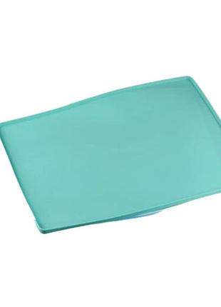 Коврик кухонный stenson mh-3308 силиконовый для выпечки и теста 37.5×30×1.8 см бирюзовый