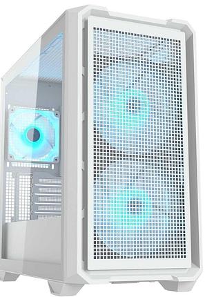 Корпус для пк cougar mx600 mini rgb white mini tower microatx mini-itx без блока живлення