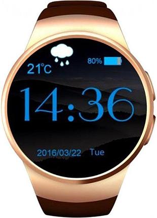 Умные часы smart watch kingwear kw18 6951, золото