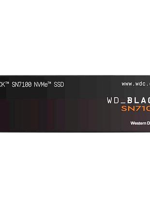 Накопитель ssd western digital black sn7100 1tb m.2 2280 pcie nvme r 7250mb/s w 6900mb/s black (wds400t4b0e)
