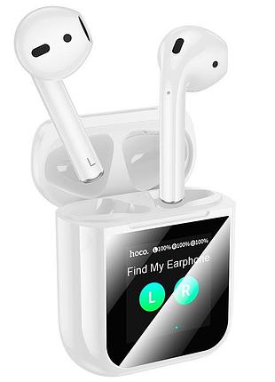 Навушники hoco ew80 magnificent tws bluetooth 5.4 з сенсорним екраном і кейсом білі