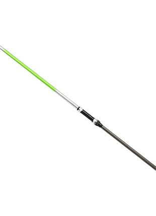 Вудка телескопічна скловолоконна sam’s fish colored sf24326-6 6 м салатова з срібним і чорним з кільцями 1.21 м (у складеному
