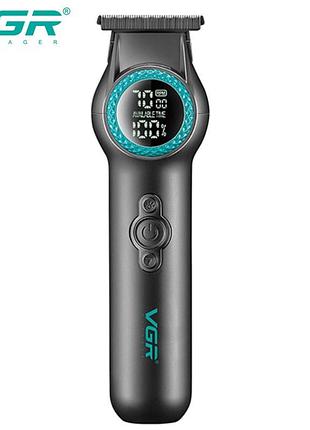 Триммер vgr v-990 3 насадки/7000-8000rpm/2000mah/led light/led display/black (00000009041)