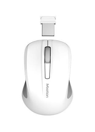 Компьютерная мышь meetion minigo wireless 2.4g, оптическая 1200 dpi, белый корпус