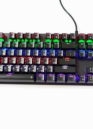 Клавіатура ігрова k101 rgb black механічна 104 клавіші з підсвічуванням (10148)