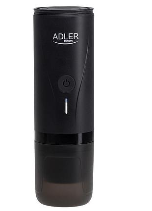Кофеварка электрическая adler ad 4400, компактная, 80 мл, аккумулятор 7500 мач, черный