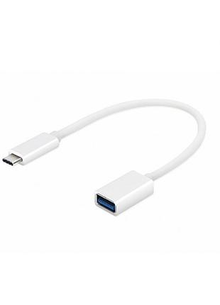 Переходник value s0678 usb 2.0 type-c - micro usb otg oem кабель 0.2м белый