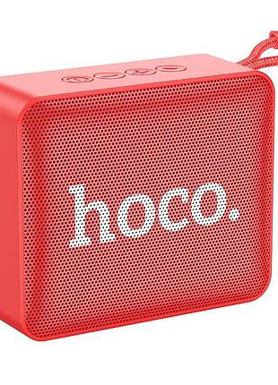Портативная bluetooth колонка hoco gold brick sports bt speaker bs51 bt5.1 tws usb/aux/tf/fm 4h red
