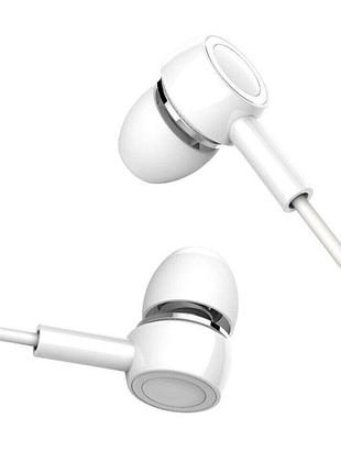 Наушники проводные usams ep-12 plastic earplug plating small earphone white