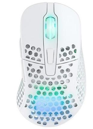 Игровая компьютерная мышь cherry xtrfy m4 с rgb-подсветкой, белая