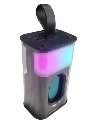 Беспроводная портативная колонка sps a036 bluetooth 5.0 с подсветкой black