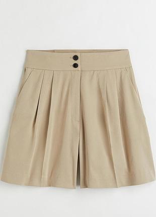 Женские шорты с карманами цвета беж бренда h&amp;m