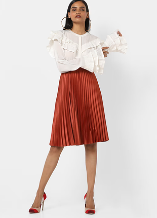Юбка плиссе scotch & soda pleated rust skirt - s