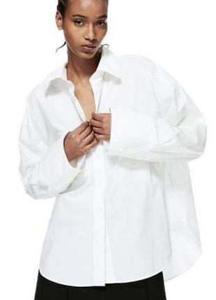 Стильна сорочка оверсайз з щільної бавовни h&m p.xl/2xl